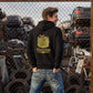 Rehmigration Hoodie schwarz Druck hinten