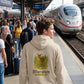 Rehmigration Hoodie beige Druck hinten